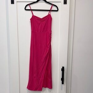 Wilfred Pink Spaghetti Strap MIDI Dress SMALL